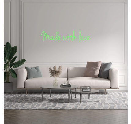 Custom text: Made with love
